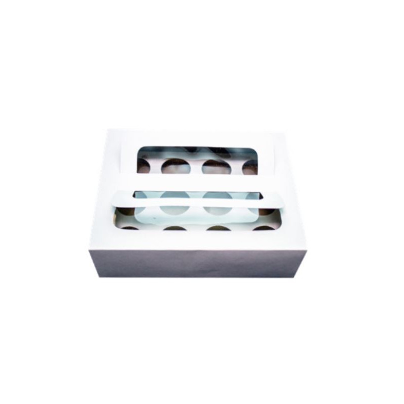 Caja Porta Mini Cupcakes Con Ventana 50 Pzs