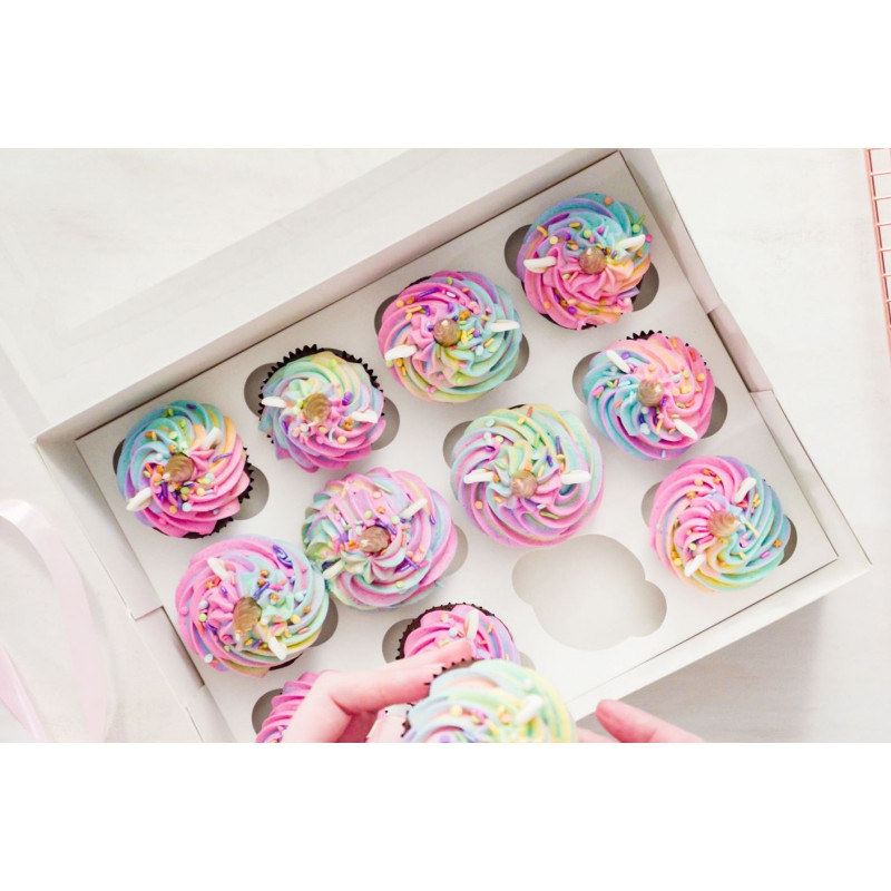 Caja Para Cupcakes Con Ventana 50 Pzs