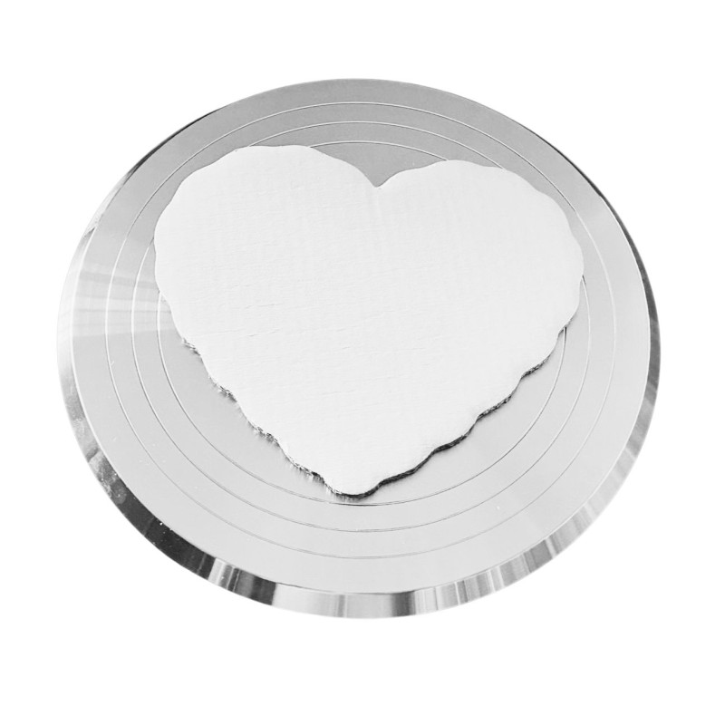 Base Corazón Cartón Blanco Doble Corrugado 25 Pzs