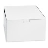 Caja Para Pastel Cuadrada Cartón Blanco 50 pzs