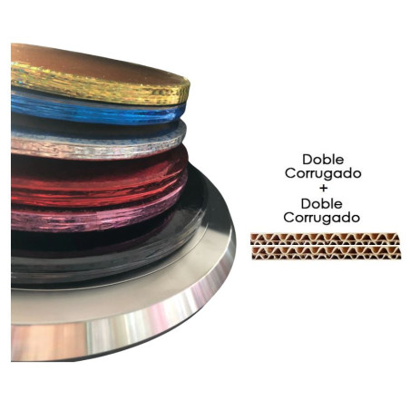 Base Redonda Gruesa Decorada Con Listón En La Orilla 12 Pzs