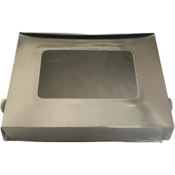 Caja Plata Para Cupcakes Con Ventana 50 Pzs