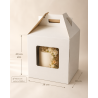 Caja Transportadora De Pastel Alto Con Ventana De Acetato 6 Pzs